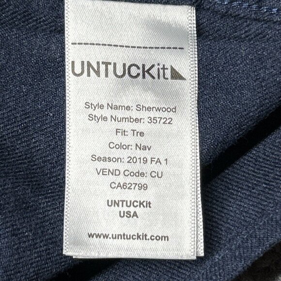 UNTUCKit Sherwood Shirt Mens 2XLT Tall Regular Blue Button Up Long Sleeve New - Picture 10 of 12
